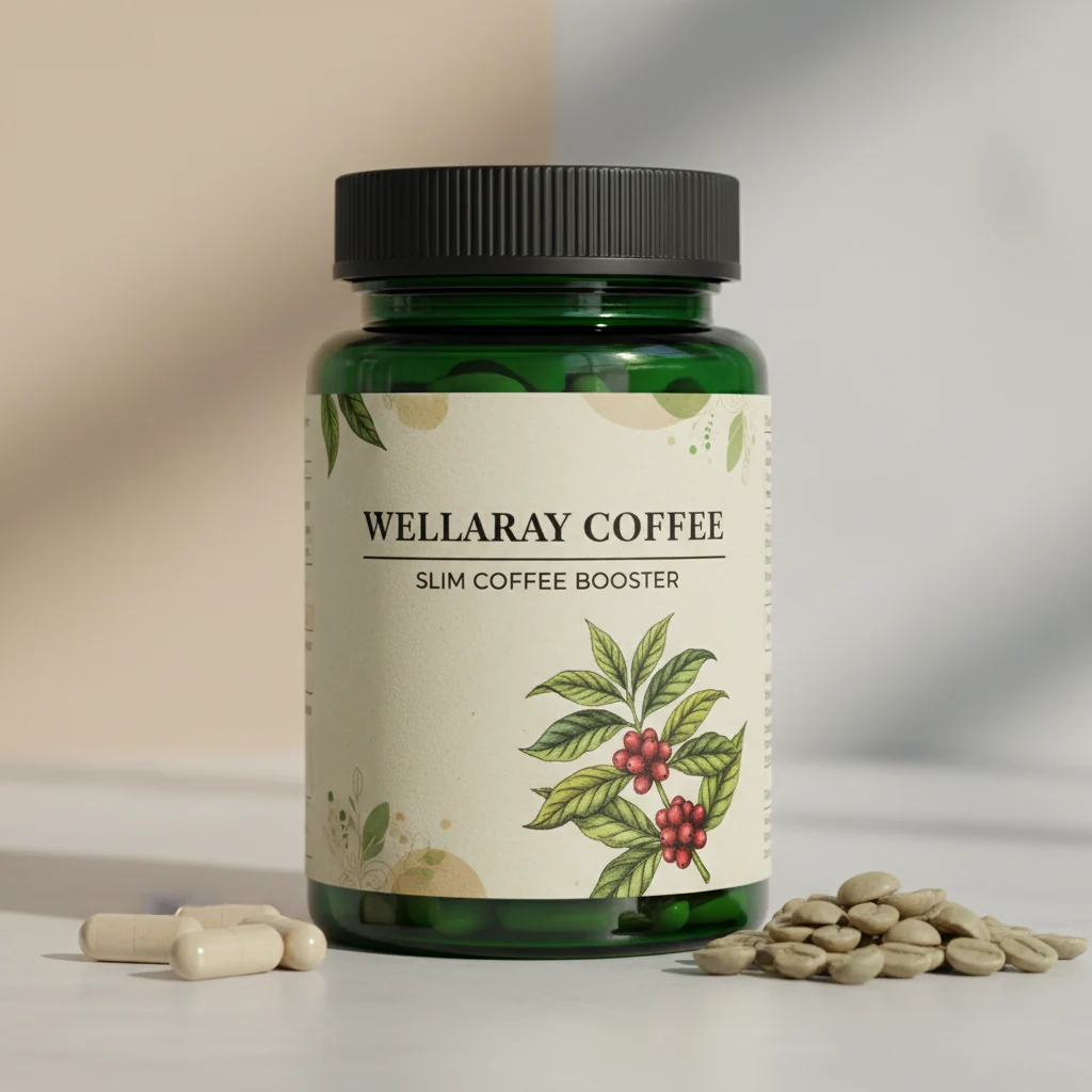 Wellaray Coffee Slim Coffee Booster Produktverpackung - Nahrungsergänzungsmittel mit L-Carnitin, 20 Sachets